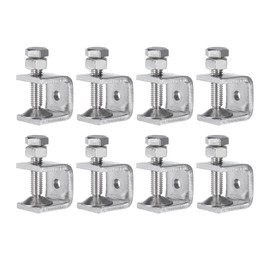 sourcing map Stainless Steel C-Clamp 0.55 Inch / 20mm Wide Jaw Opening 0-14mm Clamping Range Stainless Steel C-Clamp for Woodworking Welding Building Household Mount 8Pcs