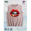 Glam Lips & Diamond Graphic Washed Vest US Warehouse 3