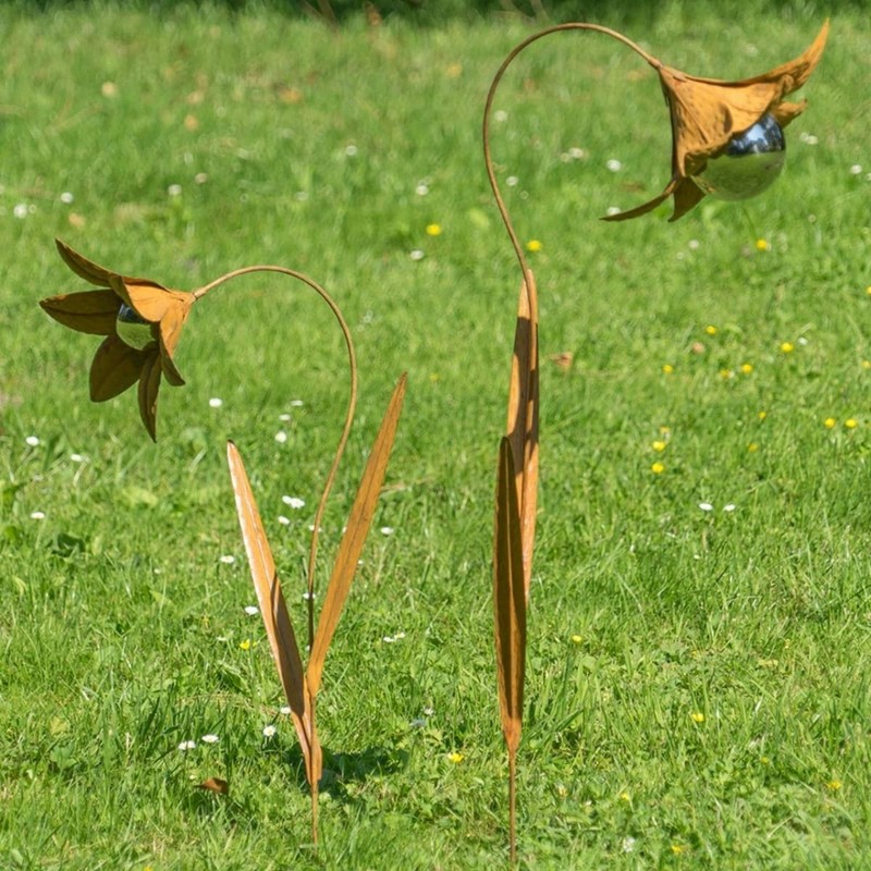 Cim Grate Garden Stake - Patina Flowers