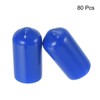 sourcing map 80pcs Rubber End Caps 8mm ID Vinyl Round