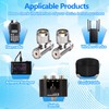 TUOLNK Triple Tee Connector UHF Male to Dual UHF Female