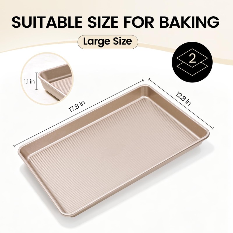 Vinino 17Inch Baking Sheet Set of 2, Cookie Sheets For
