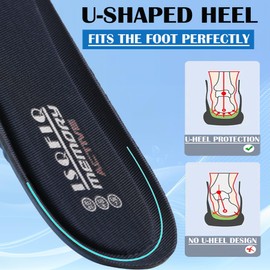 ISQFIQ Memory Foam Inner Soles, Cushioned Replacement Shoe Insoles for Men Women, Soft Inserts for Walking Boots, Trainers, Wellie(Navy, UK 10)