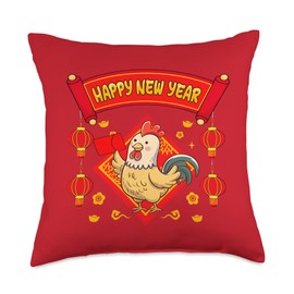 Rooster Vietnamese New Year Matching Family Year Of Rooster Throw Pillow