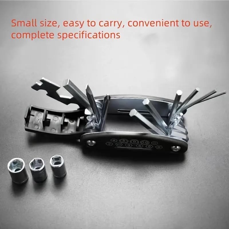 16-in-1 Folding Socket Wrench & Screwdriver Set - Portable, Multifunctional