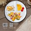 Hoshisea Divided Ceramic Dinner Plate, Split Diet Plate, Snack Plate,
