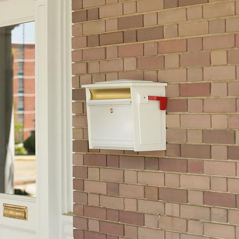 Architectural Mailboxes MailSafe™ Locking, Wall-Mounted Mailbox for Outside, Rust-Resistant Plastic