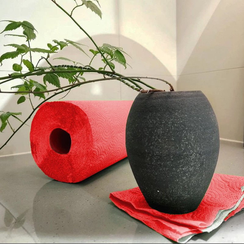 Generic Renova Red Kitchen Paper Towel Jumbo Roll 2 Ply