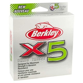 Berkley X5 Geflochtene Schnur, Low Viz Grün