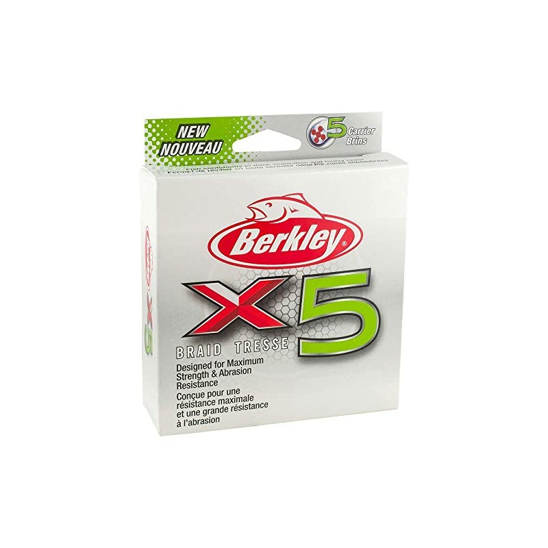 Berkley X5 Geflochtene Schnur, Low Viz Grün