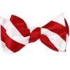 tiemart Striped Self-Tie Bow Tie (Red and White)