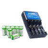 Ppower Pbe 12 packs of 700mAh 3.7v Cr123a Rechargeable Battery + PPOWER 4 Slots