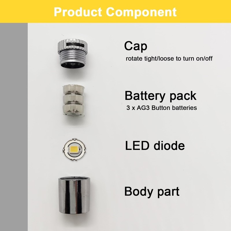 10 Pack Small Spotlight Battery Operated LED Lights, Warm White