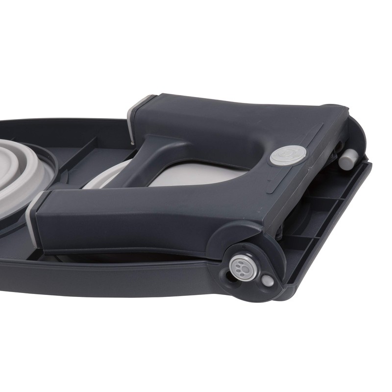 Dexas Pets Adjustable Height Double Pet Feeder, Light Gray