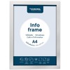 Europel Cornice informativa magnetica autoadesiva in PVC, A4 argento, set