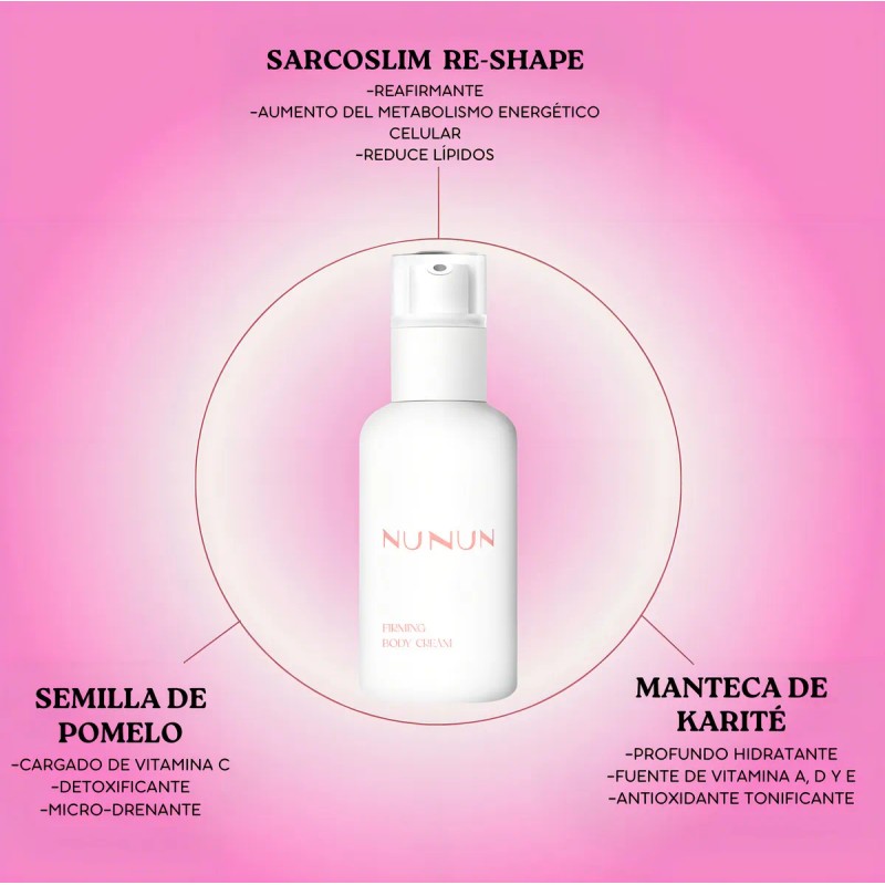 Crema Reafirmante Firming Body Sarcoslim Shape Nunun Skin
