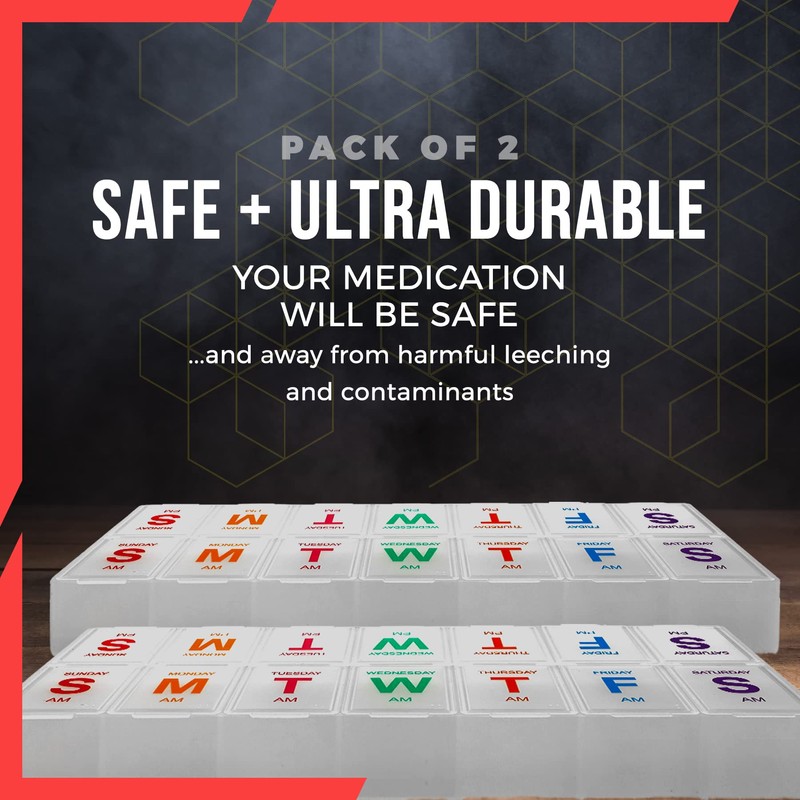 Weekly Pill Box - Large - Pack of 2