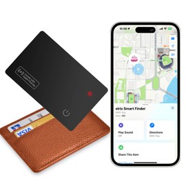 Wallet Tracker Card, Slim Finder Works with Find My (iOS Only), Rechargeable Reusable Wallet Tracker and Item Locator for Luggage, Purse, Card Bag (2)