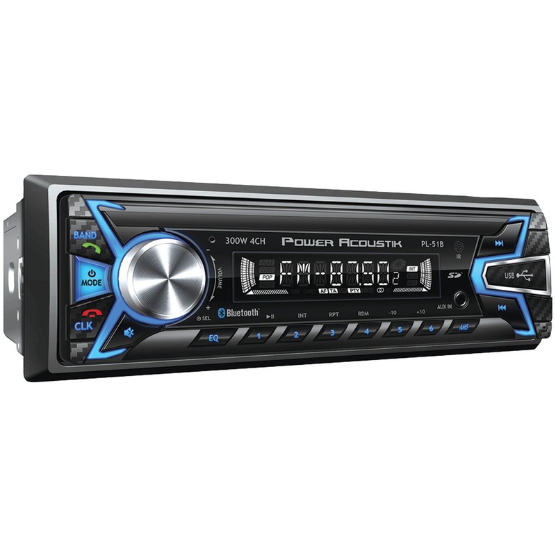 Power Acoustik PL-51B 1-DIN Digital Audio Head Unit With 32GB