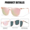 LVIOE 2 Pack Women Polarized Sunglasses 2024 UV400 Protection Mirrored