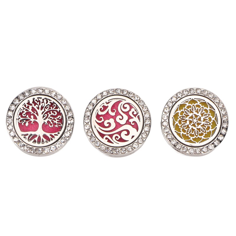 0.9in Diffuser Face Cover Clips Hollow Stainless Steel Magnetic Aromatherapy