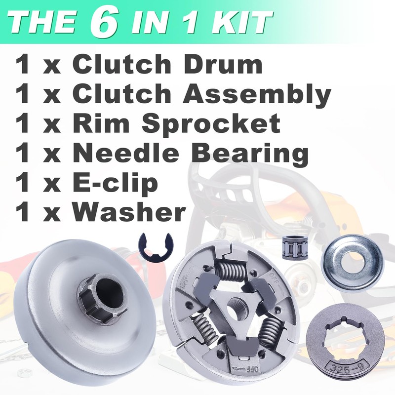 Adefol Chainsaw 325"- 9T Clutch Drum Sprocket Kit for Stihl