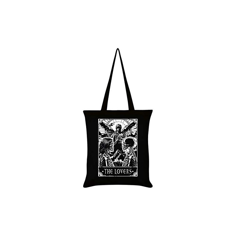 Deadly Tarot The Lovers Tote Bag Black 38x42cm