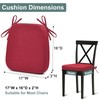 Shinnwa Dining Chair Cushions Set of 4, Memory Foam Seat