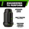 DPAccessories Black 7/16-20 Lug Nuts for Aftermarket Wheels - Closed