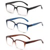 Aviator Bifocal Reading Glasses in Hard Case 3 PCS