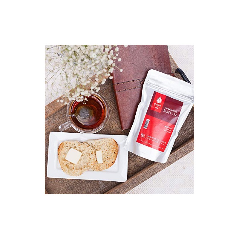 Elevate Tea ENGLISH BREAKFAST BLACK TEA, Loose Leaf Tea Blend,