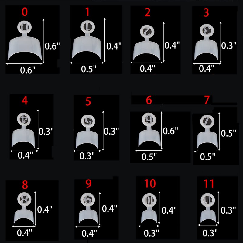 600Pcs Short Square Nails Tips Half Cover Acrylic False Nails