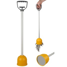 ULIBERMAGNET 29inch Long Reach Magnetic Pickup Tool, Magnetic Bulk Lifter with Quick Release, Yard Pull Magnet Sweeper, Metal Manual Magnetic Swarf Tool with Extended Handle for Nails, Screws, Nut