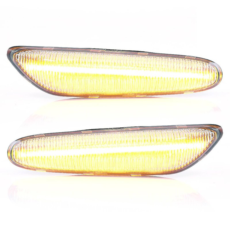 LIGHTDELUX Replacement for 2 x LED Side Indicators, Approved Mudguard