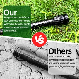 Spalolen 10 Pack 1/2 Inch Drip Irrigation Fittings End Caps for 1/2 Inch Drip Irrigation Tubing (0.52" ID x 0.60"-0.63" OD), Anti-Drop 1/2'' Drip Line Barbed Locked End Plugs Nuts Connectors