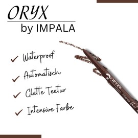IMPALA Oryx Khol Kajal Eyeliner in Cocoa Brown 09, Waterproof Eyeliner, Precise Eye Contour, Easy Creamy Apply, Intense, Long-Lasting and Waterproof Colour