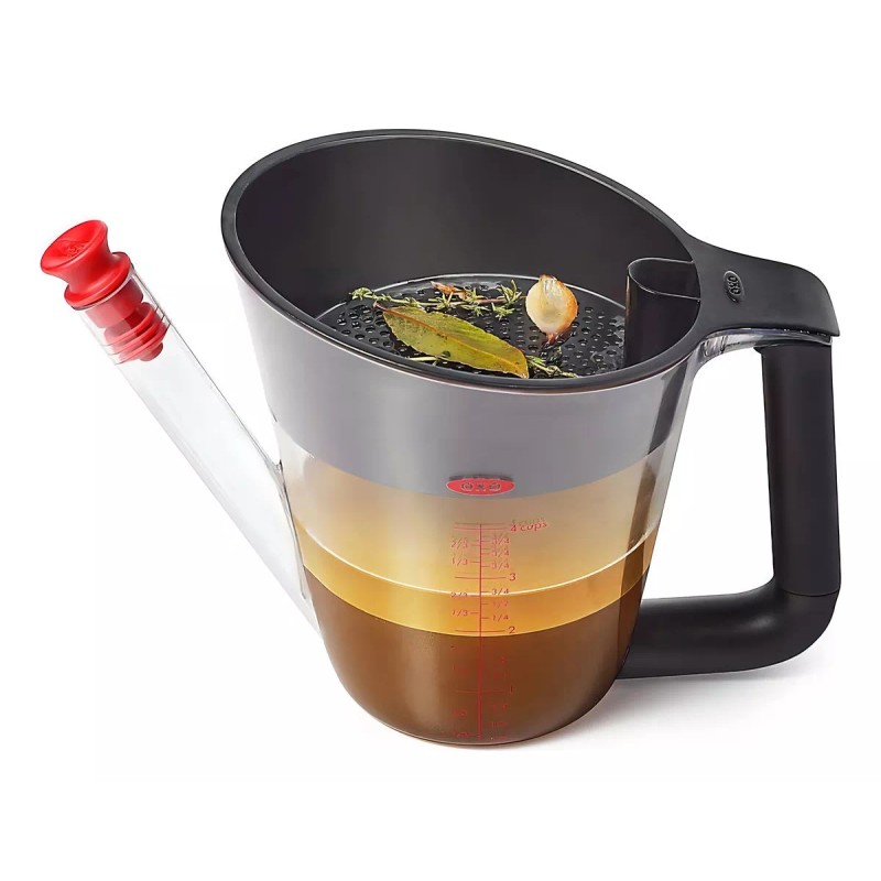 OXO Jarra Separa Decanta Salsas Grasas 4 Tazas Color Transparente
