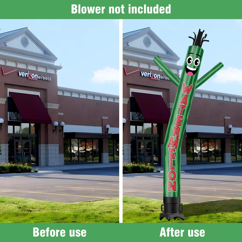 Watermelon Theme Inflatable Weird Wave Dancer Tube Man Outdoor Advertising
