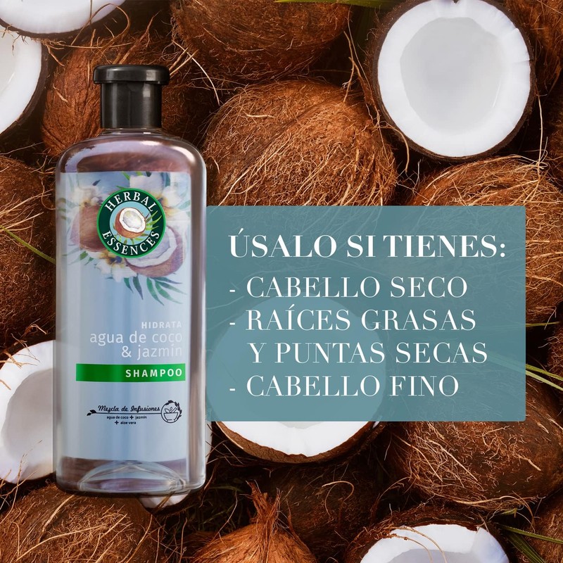Herbal Essences Shampoo Classics Hidrata Agua de Coco & Jazmín