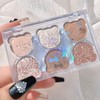 LEAVEGIRL Little Bear Soft Eyeshadow Palette 6 Colors Eyeshadow -