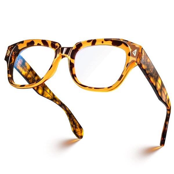 VISOONE Light Weight Square Blue Light Blocking Glasses with Anti