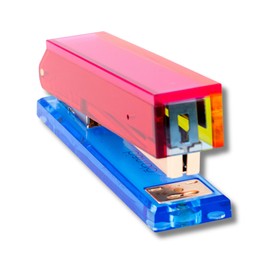 ban.do Cute Acrylic Stapler, Fun/Unique/Colorful Desk Accessories for Work/Office, Colorblock