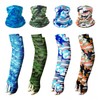 Ice Silk Sun Protection Arm Sleeves & Magic Scarf Set - Summer Outdoor Gear for Men and Women (53cm) Head Scarf/Desert Python 5ea
