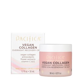 Pacifica Vegan Collagen Night Cream – Overnight Recovery Face Cream for Anti-Aging & Wrinkle Care, Hydrates Dry Skin, Reduces Redness – Clean, Vegan, Dermatologist-Tested Beauty