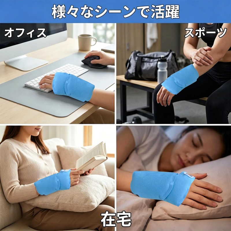 World-Bio Icing Supporter Wrist Icing Gel Pack, Hot/Cooling Pack, Double