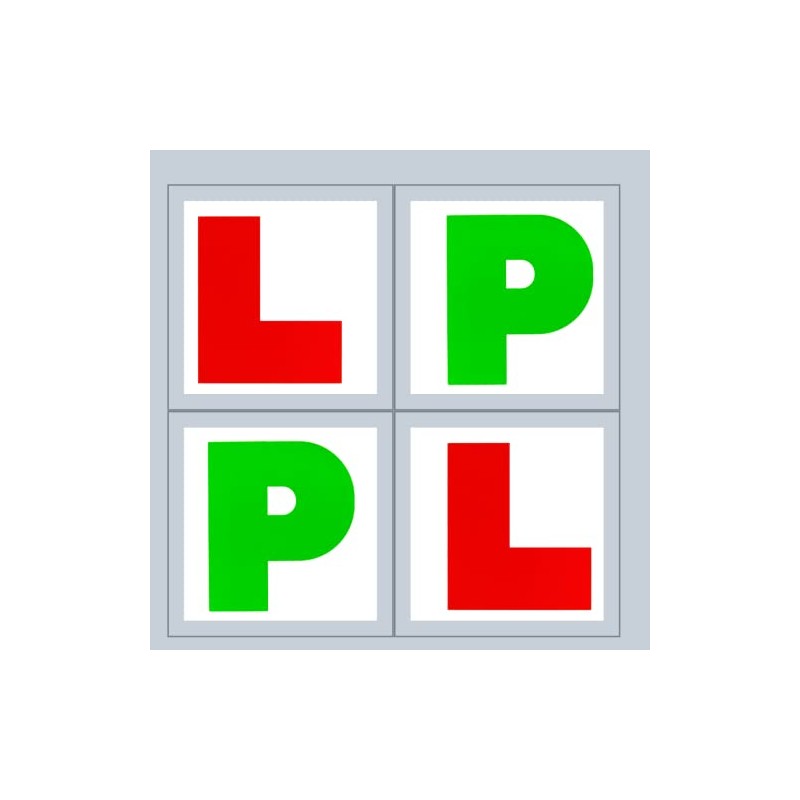 KARAN KING Fully Magnetic Red L Plates 2 Pack and