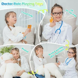 Sundaymot Doctor Kit for Kids 34 Pcs Pretend Playset for Toddlers Doctor kit for Todd