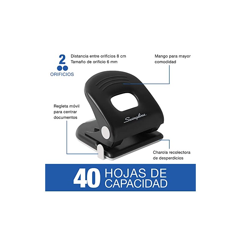 Swingline Perforadora 2 Orificios 40 Hojas Metálica P6783
