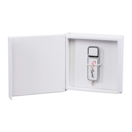 Elegantdisk USB Stick Just Married with USB Box Wedding Design USB 3.0 White 8 GB