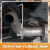 Datanly 2 Pcs Exhaust Clamp with Hanger Rear Muffler Hanger